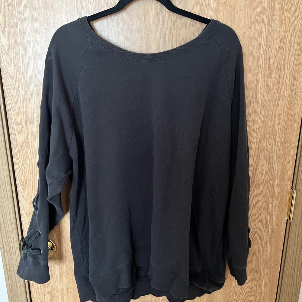 Torrid Size 4 Sweater with Lace up detail